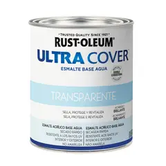 RUST OLEUM - Esmalte al Agua Ultra Cover Transparente Brillante