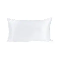 NIENNA HOME - Cojín Rectangular De Seda Color Blanco Relleno Incluido