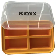 KIOXX - Cubeta de Silicona para congelar 4 cavidades Naranja