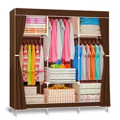 SASARU - Armario Portátil 3 Cuerpos de Tela Plegable