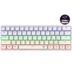 T-DAGGER - Teclado gamer Arena blanco T-TGK321 QWERTY Brown rainbow
