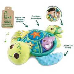 VTECH - Tortuga y su Bebé Peluche Texturas y Sensaciones