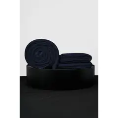 COBITEX HOME - Sábanas + Plumón Hipoalergénico + Funda Plumón 1 Plaza Azul Marino 100% Algodón.