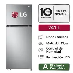 LG - Refrigeradora Top freezer GT24BPP 241 L con Door Cooling Plateada