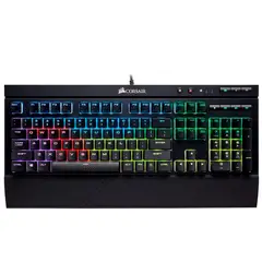 CORSAIR - Teclado gamer NEGRO K68 QWERTY Cherry MX Red español RGB