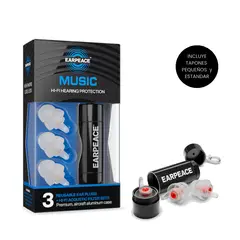 EAR PEACE - Tapones de Oìdo para Canal Auditivo Pequeño Antiruido Con Filtros Reduce 17dB 20dB 26dB - EARPEACE