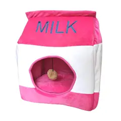 GENERICO - Cama para Gato tipo cueva Milk Rosado 45x35cm