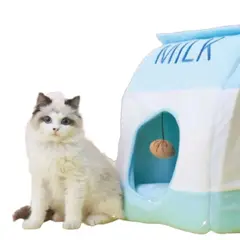 GENERICO - Cama para Gato tipo cueva Milk Blue 45x35cm