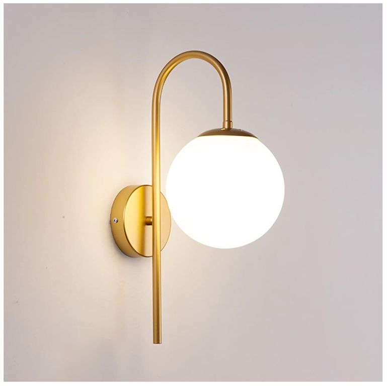 Lámpara de pared modelo bola de cristal