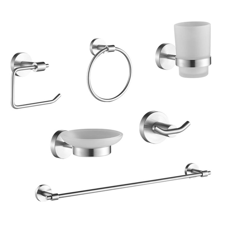 Baño Kit 6 Piezas Plateado 72200
