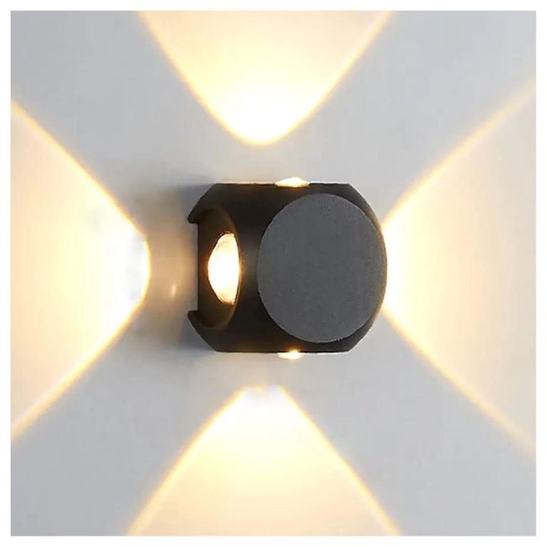 Lampara de pared Aplique LED 4 W Negro Luz Cálida