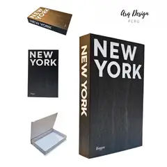 GENERICO - Libro Decorativo Tipo Baúl New York