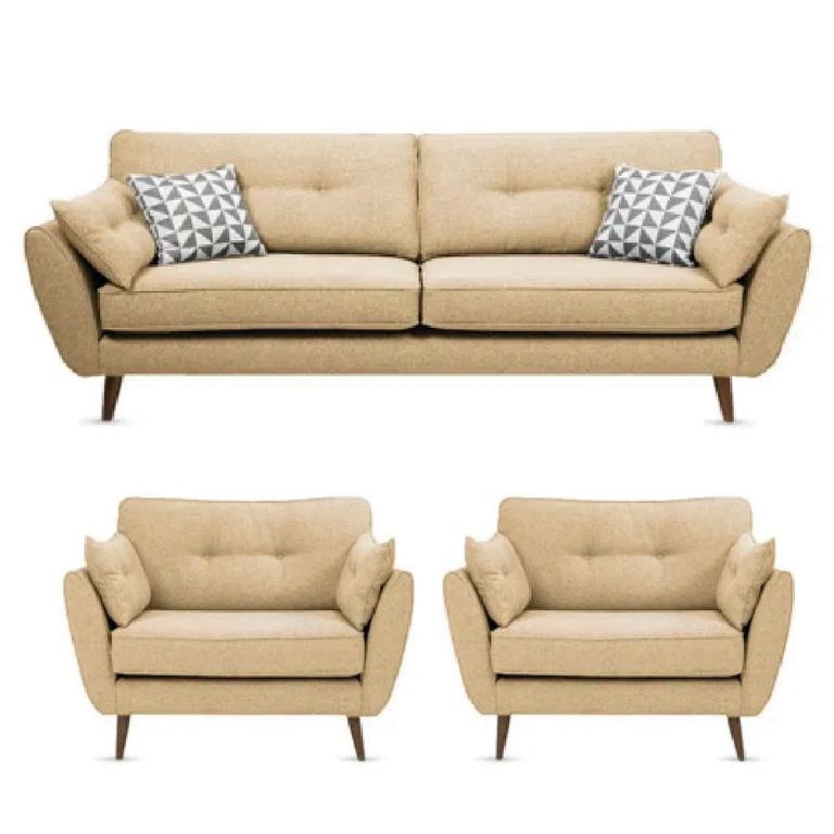 Juego de Sala Alto Hogar Vintage Altina 3 1 1 Beige