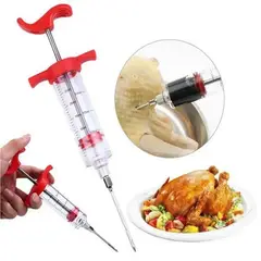 GENERICO - Inyector Jeringa de carne BBQ marinadas condimentos para pollo o pavo
