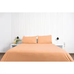 COBITEX HOME - Fundas De Almohada Lisas Melón 2 plazas 100% Algodón