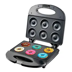 RAFF - Máquina para Hacer Donuts Maker Horno 6 Rosquillas RAF R-588