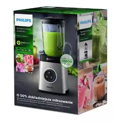 PHILIPS - Licuadora Metálica 1400 W De Alta Velocidad Hr3652