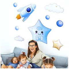 KELLER - Sticker Decorativo Infantil 3D 60X30cm S76 Estrella