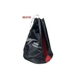GENERICO - Bolso de Taekwondo Importado Negro con Rojo