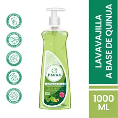 HANQA - Lavavajilla Líquido Limón Peruano y Menta Botella 1L