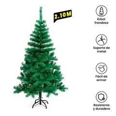 GENERICO - Árbol de Navidad Bavaria Frondoso 2.1 M