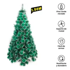 GENERICO - Árbol de Navidad Pino Nevado Frondoso 1.5 M