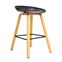 MOBELART - Banco para Bar Misuri ED 65 cm Negro möbelArt