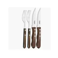 TRAMONTINA - Juego De 4 Cubiertos Para Asado Ace. Inox