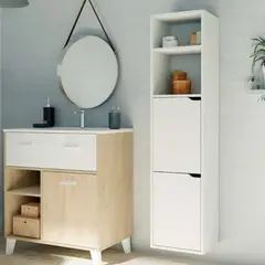 VENTITAS HOME - Organizador de Baño Xanoe Blanco