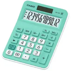 GENERICO - Calculadora Casio 12 Dígitos Solar y Pilas Verde
