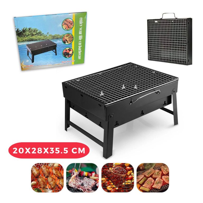 Parrilla Plegable Barbacoa BBQ para Carbón
