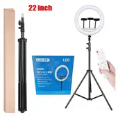 OEM - Aro Luz Led Touch 56 CM + Trípode + Control Remoto para 3 Celulares