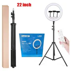 OEM - Aro Luz Led Touch 56 CM + Trípode + Control Remoto para 3 Celulares
