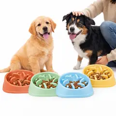 GENERICO - Plato Inteligente para Comer Despacio PerrosGatos Resistente