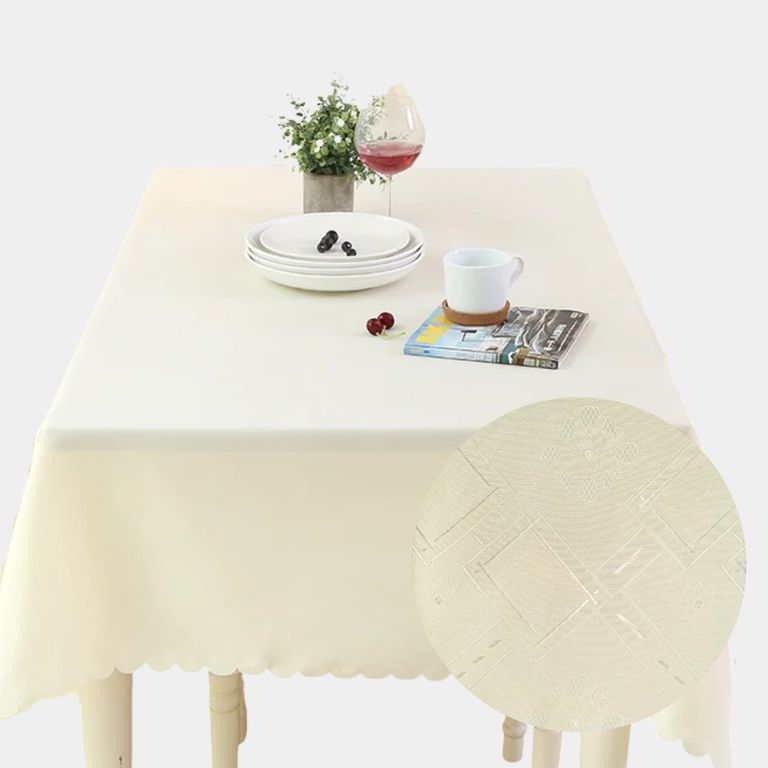 Mantel de comedor rectangular 2.50 x 1.50 Beige nude