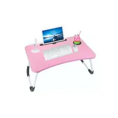 GENERICO - MESA MULTIUSOS PORTATIL CON USB COLOR ROSADO