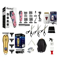 KEMEI - Cortadora de cabello km-830 con patillera y afeitadora