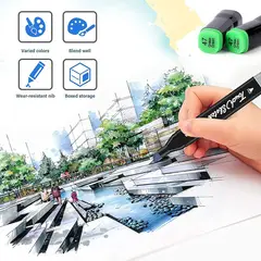 GENERICO - Plumones Artísticos 120 Unid Doble Punta Lettering Mandalas