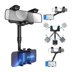 GENERICO - Soporte Universal de Celular para Espejo Retrovisor 360°