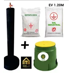 GENERICO - SISTEMA POZO A TIERRA ELECTRODO + ADITIVOS + BOVEDA OHMPRIME1.2M