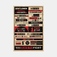 GENERICO - POSTER - FIGHT CLUB - RULES INFOGRAPHIC