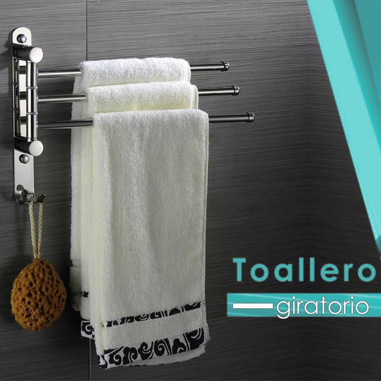 Toallero Giratorio de Acero para Baño
