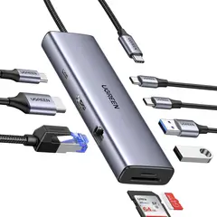 UGREEN - Adaptador Hub USB C 9 en 1 - PD USB, USB C HDMI SD microSD -