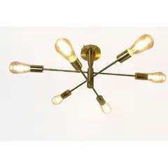 CEMLIGHTING - Lámpara de techo paris dorado 6 sockets