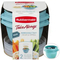 RUBBERMAID - Set x 2 Táper Hermético Take Alongs Verde Jade