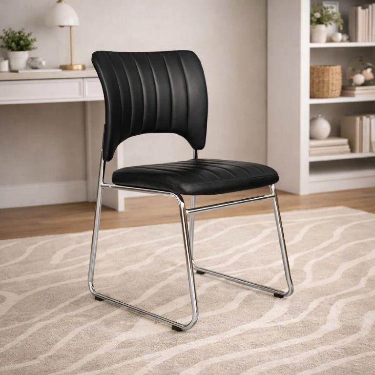 Silla de Oficina Visita Iso PU TQ Negro möbelArt