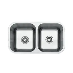 XM - LAVADERO DE ACERO INOXIDABLE DE DOS POZAS WUD8246