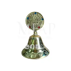 MFAP BRONCERIA Y ANTIGUEDADES - Campana de mesa pentagrama en bronce fundido 8cm - Melodía de los astros