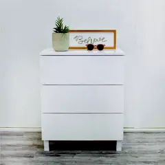 ALL CENTER MUEBLES DE MELAMINA - Comoda White Allcenter Tres Cajones