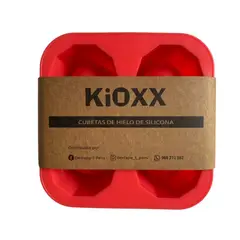 KIOXX - Cubeta de Silicona Vaso Shot 4 Cavidades Rojo